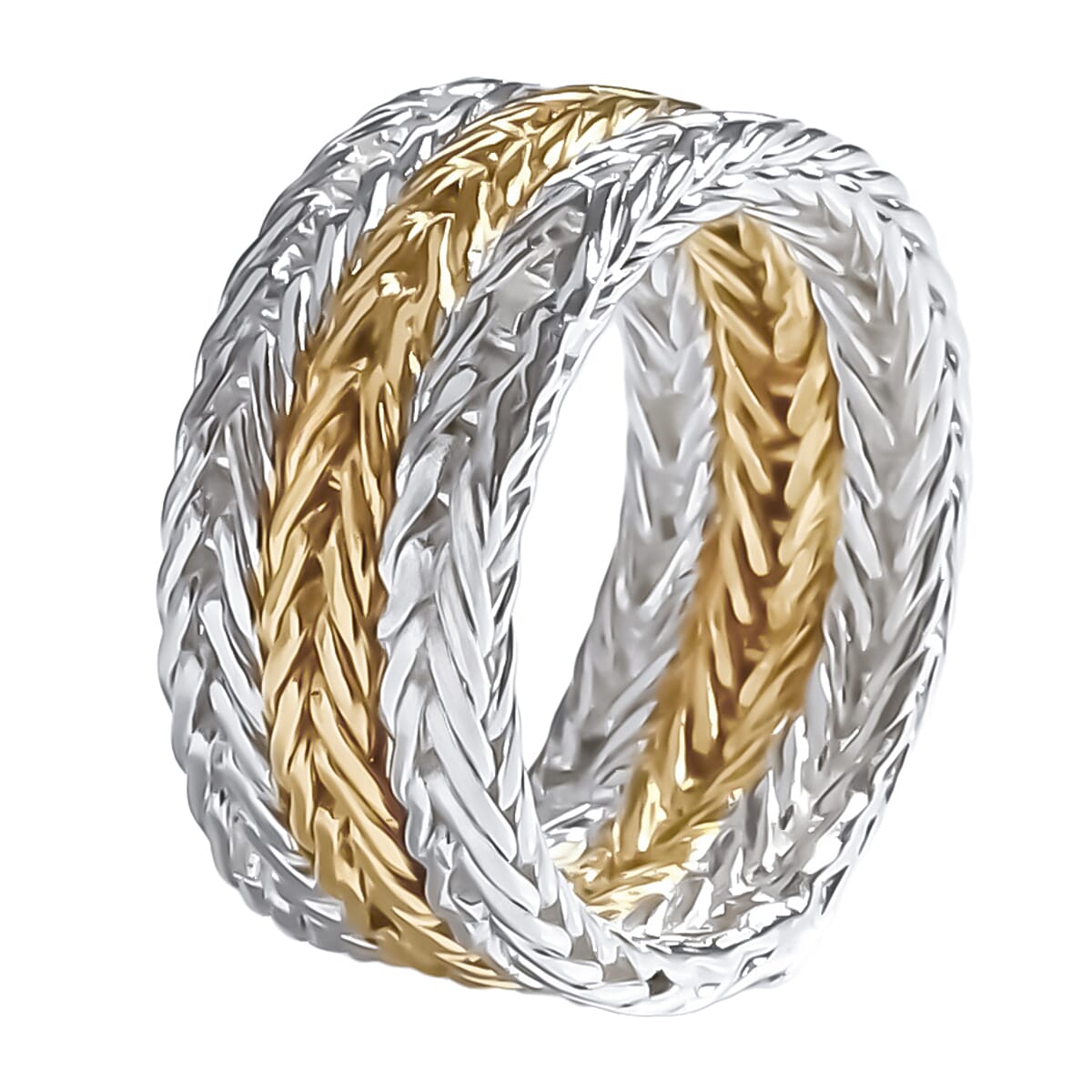 D'Joy Bali Legacy Tulang Naga Ring in 22K Vermeil YG and Sterling Silver (Size 6.0) 7.90 Grams image number 3