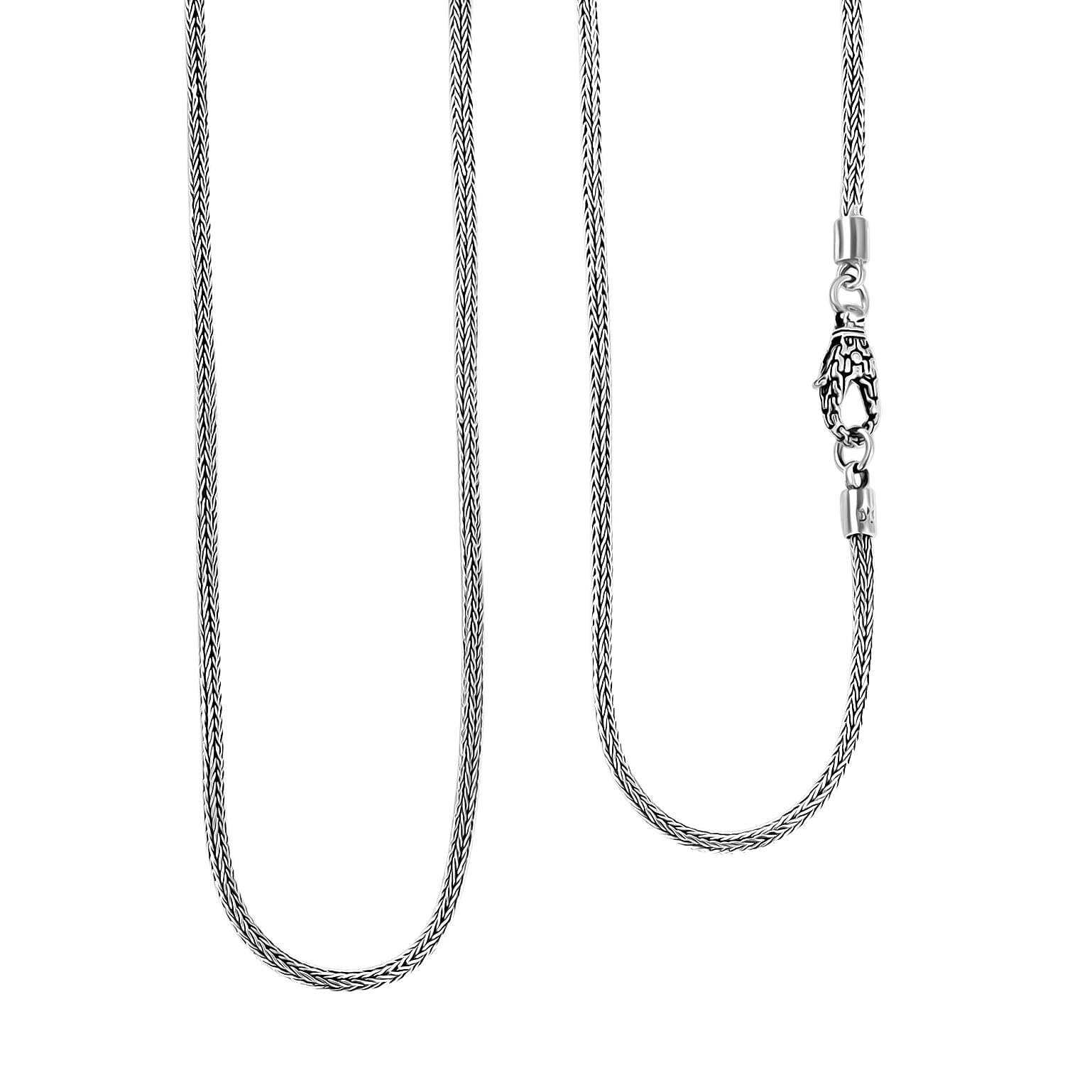 D'Joy Bali Legacy Tulang Naga Chain Necklace in Sterling Silver 17.20 Grams (20 Inches)