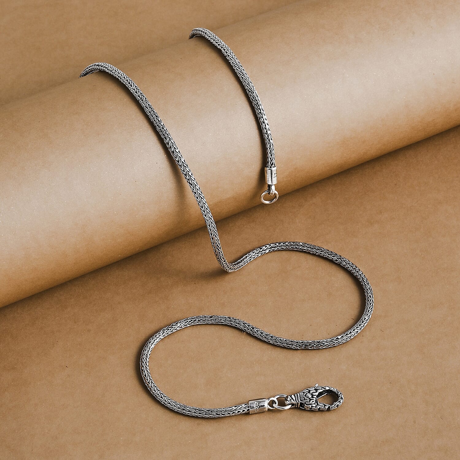 D'Joy Bali Legacy Tulang Naga Chain Necklace in Sterling Silver 17.20 Grams (20 Inches)