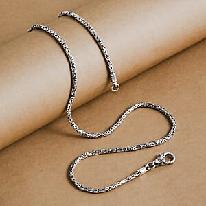 D'Joy Bali Legacy Borobudur Chain Necklace in Sterling Silver (20 Inches) 21 Grams