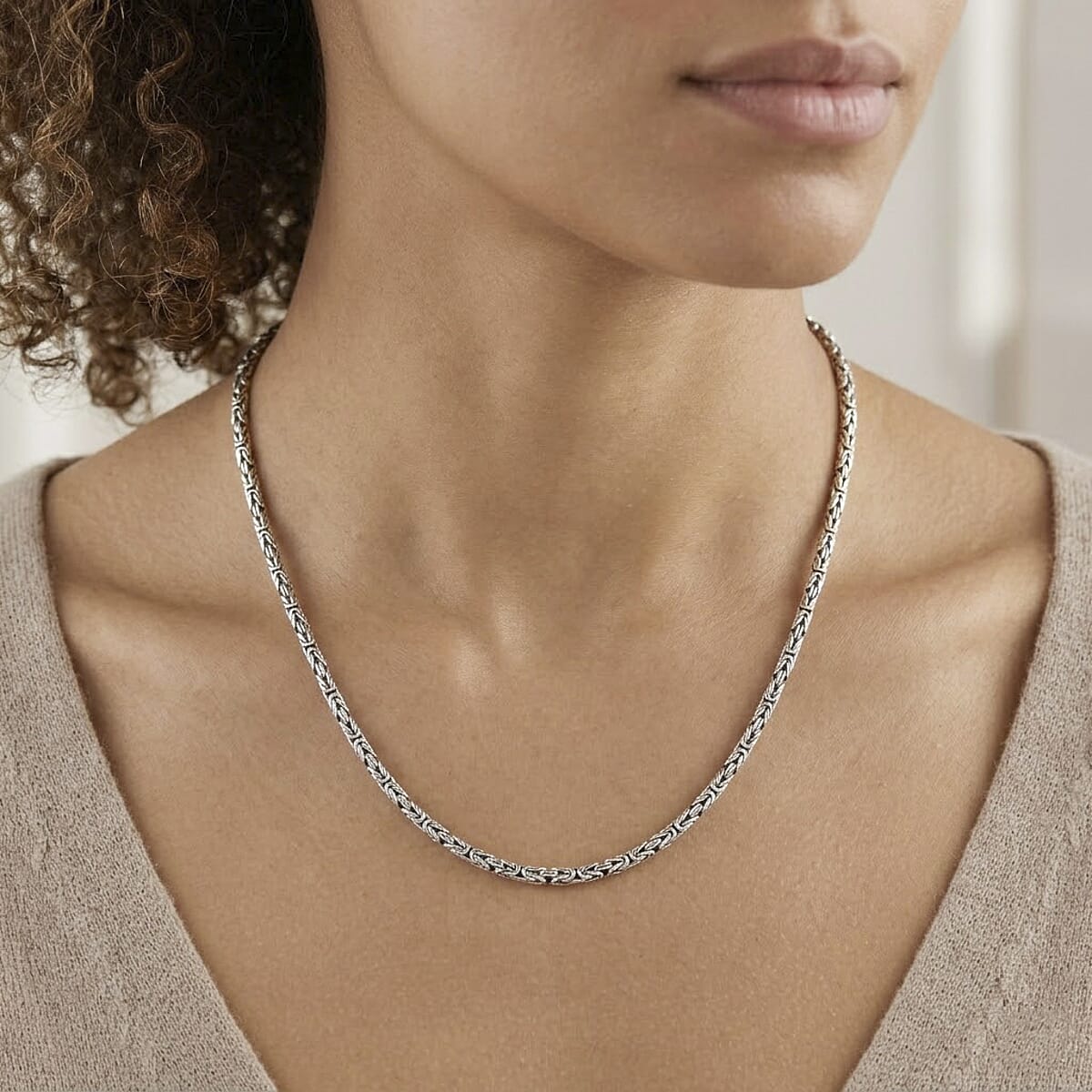 D'Joy Bali Legacy Borobudur Chain Necklace in Sterling Silver (20 Inches) 21 Grams image number 2