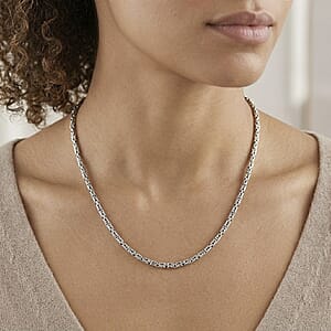 D'Joy Bali Legacy Borobudur Chain Necklace in Sterling Silver (20 Inches) 21 Grams