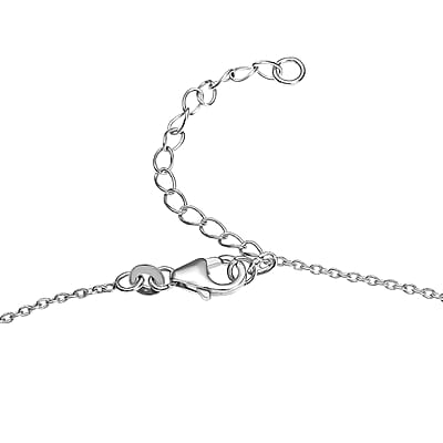 D'Joy Niassa Ruby (FF) and Pink Tourmaline and White Zircon 3.70 ctw Necklace in Rhodium Over Sterling Silver 18-20 Inches