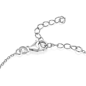 D'Joy Niassa Ruby (FF), Pink Tourmaline and White Zircon 4.20 ctw Bracelet in Rhodium Over Sterling Silver (6.5-8.5In)