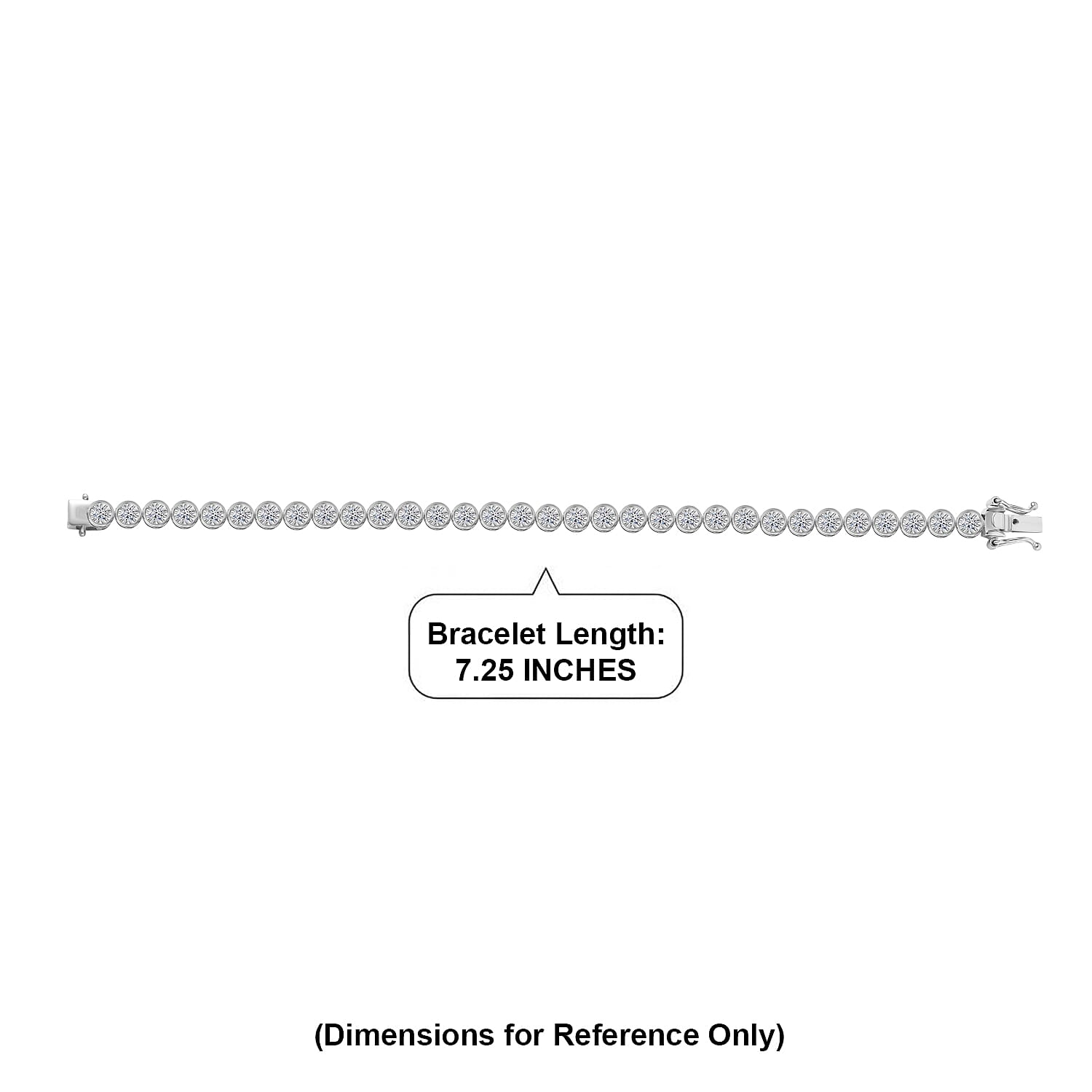 Luxuriant Lab Grown Diamond G-H SI 2.35 ctw Bracelet in Rhodium Over Sterling Silver (7.25 In)