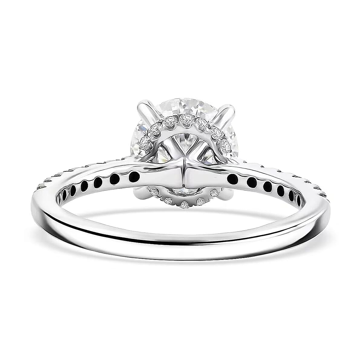 Luxuriant Lab Grown Diamond VS1 and Blue Sapphire 2.00 ctw Ring in 14K White Gold (Size 6.0) image number 7