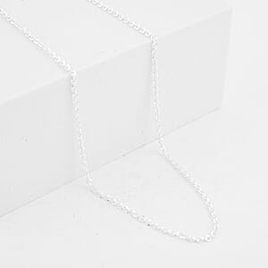 Italian Brillantina Chain Necklace in Sterling Silver 2.90 Grams (16 Inches)