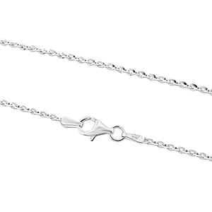 Italian Brillantina Chain Necklace in Sterling Silver 2.90 Grams (16 Inches)