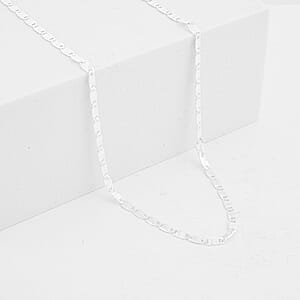 Italian Valentina Chain Necklace in Sterling Silver 3.90 Grams (18 Inches)