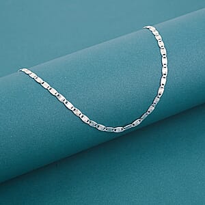 Italian Valentina Chain Necklace in Sterling Silver 3.90 Grams (18 Inches)