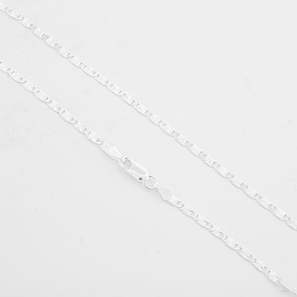 Italian Valentina Chain Necklace in Sterling Silver 3.90 Grams (18 Inches) image number 2