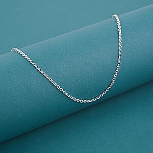 Italian Brillantina Chain Necklace in Sterling Silver 3.10 Grams (19 Inches)