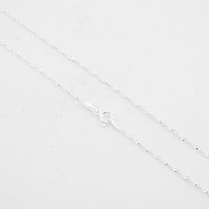 Italian Singapore Chain Necklace in Sterling Silver 2.10 Grams (20 Inches)