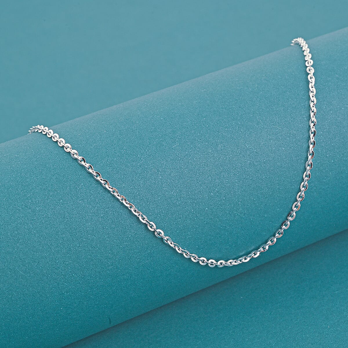 Italian Brillantina Chain Necklace in Sterling Silver 3.40 Grams (20 Inches) image number 1