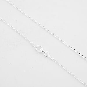 Italian Brillantina Chain Necklace in Sterling Silver 3.40 Grams (20 Inches)