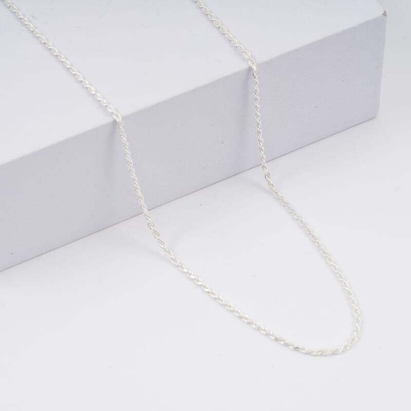 Italian Rope Chain Necklace in Sterling Silver 5.20 Grams (20 Inches)
