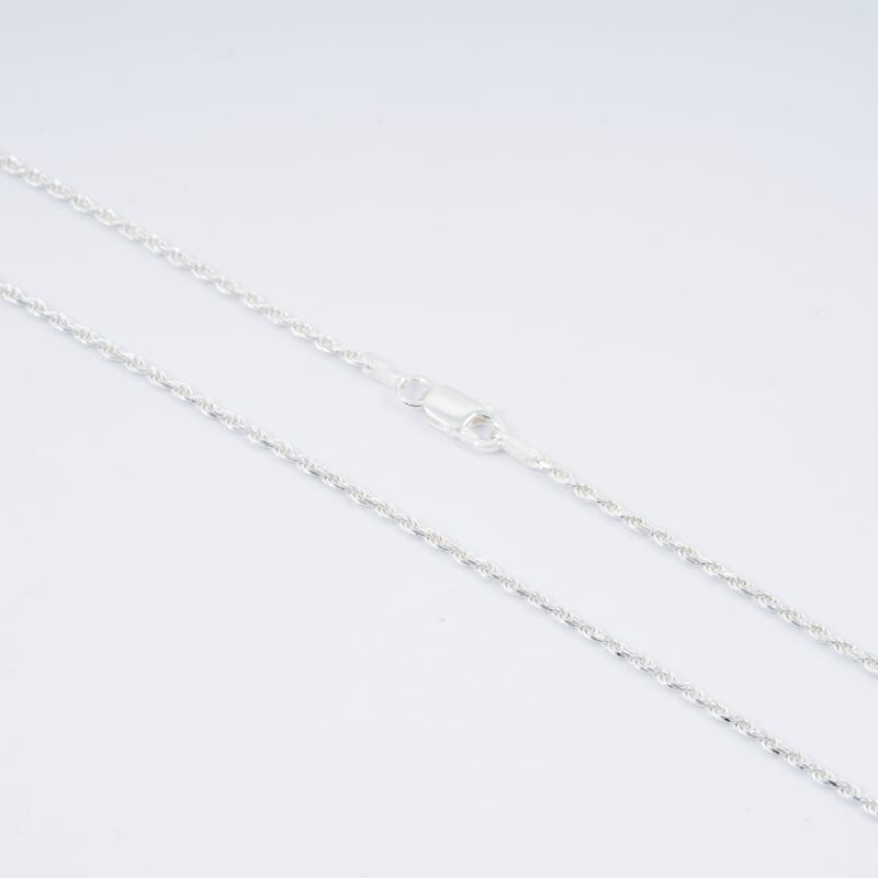 Italian Rope Chain Necklace in Sterling Silver 5.20 Grams (20 Inches)