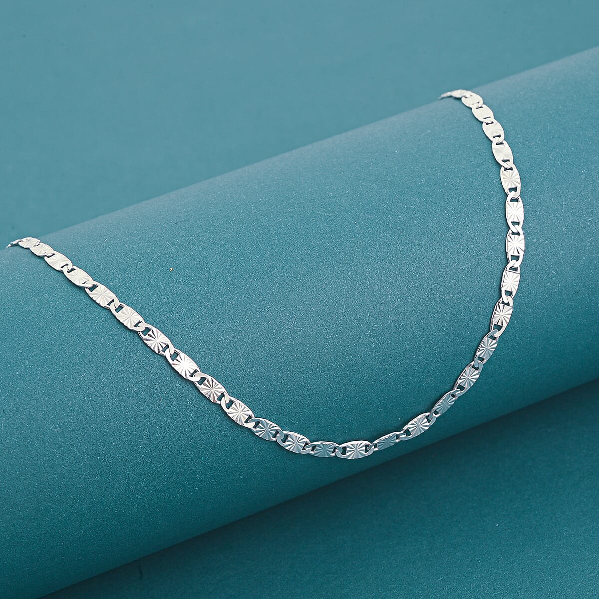 Italian Valentina Chain Necklace in Sterling Silver 4.50 Grams (22 Inches) image number 1