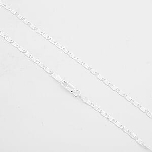 Italian Valentina Chain Necklace in Sterling Silver 4.50 Grams (22 Inches)