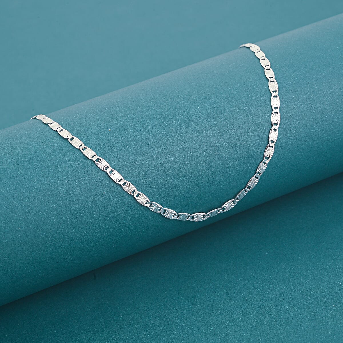 Italian Valentina Chain Necklace in Sterling Silver 4.70 Grams (24 Inches) image number 1