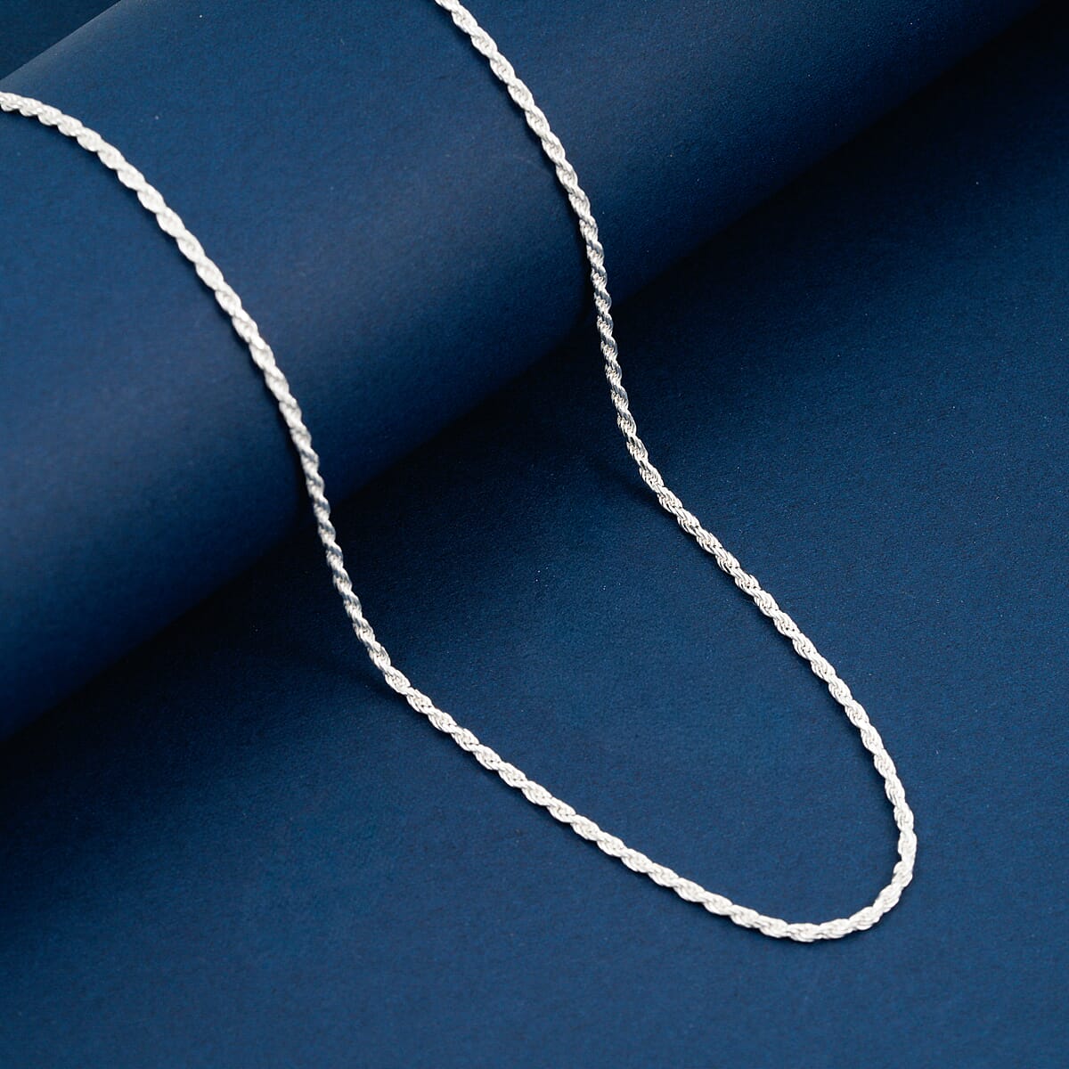 Italian Rope Chain Necklace in Sterling Silver 6.1 Grams 24 Inches image number 1