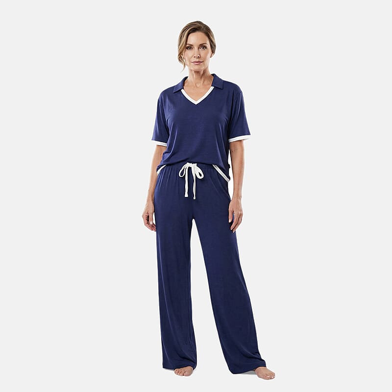 Badgley Mischka Blueberry/Ivory Lounge Set  S