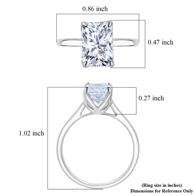 IGI Certified Luxuriant Lab Grown Diamond (G-H, SI) Ring in Rhodium Over Sterling Silver (Size 10.0) 3.00 ctw