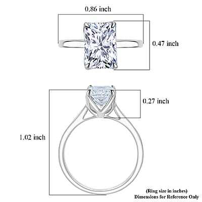 IGI Certified Luxuriant Lab Grown Diamond (G-H, SI) Ring in Rhodium Over Sterling Silver (Size 10.0) 3.00 ctw