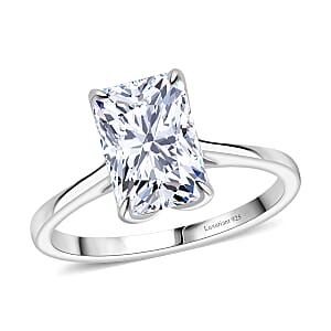 IGI Certified Luxuriant Lab Grown Diamond G-H SI 3.00 ctw Ring in Rhodium Over Sterling Silver (Size 8.0)