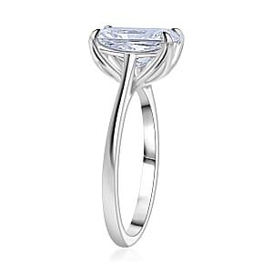 IGI Certified Luxuriant Lab Grown Diamond G-H SI 3.00 ctw Ring in Rhodium Over Sterling Silver (Size 8.0)