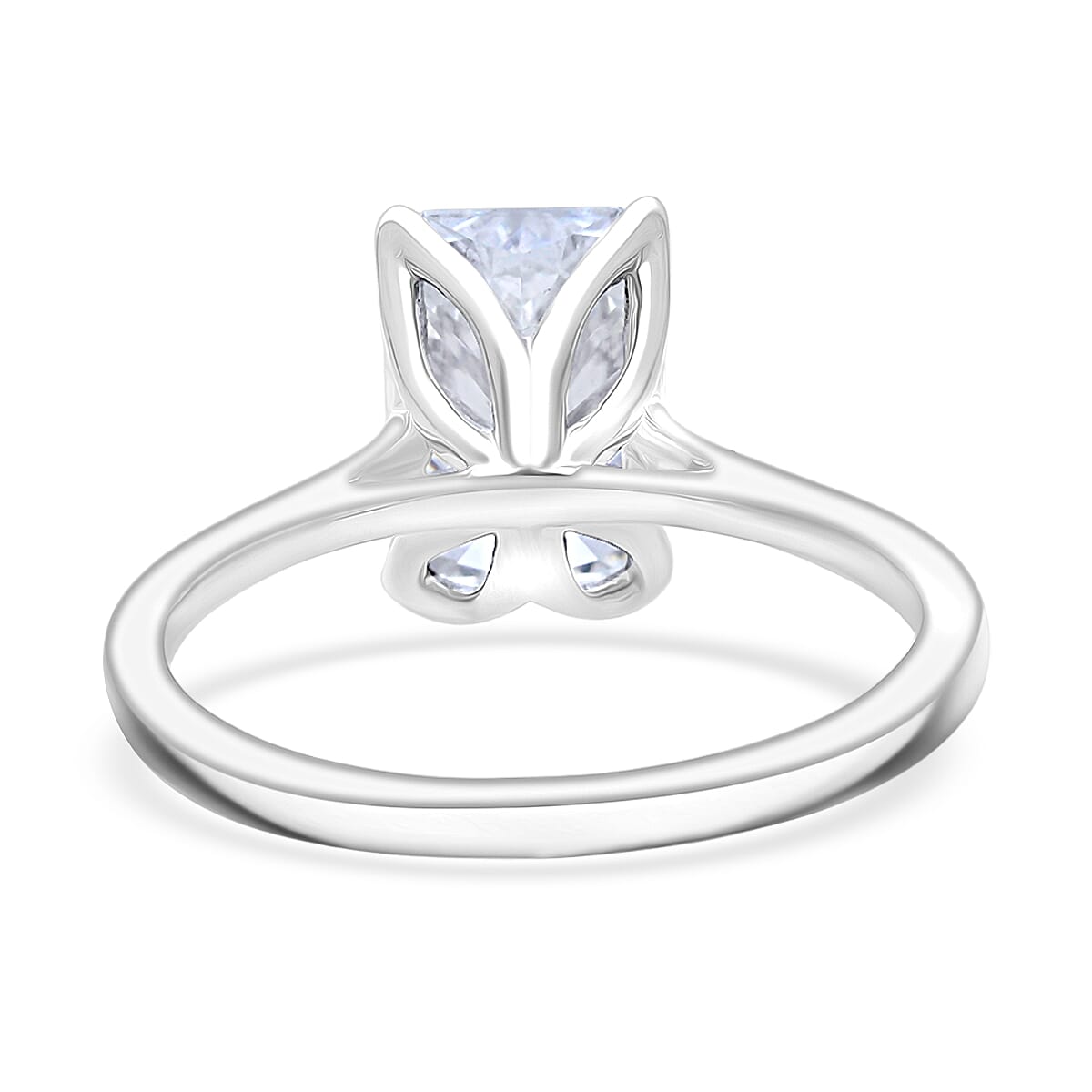 IGI Certified Luxuriant Lab Grown Diamond G-H SI 3.00 ctw Ring in Rhodium Over Sterling Silver (Size 8.0) image number 4