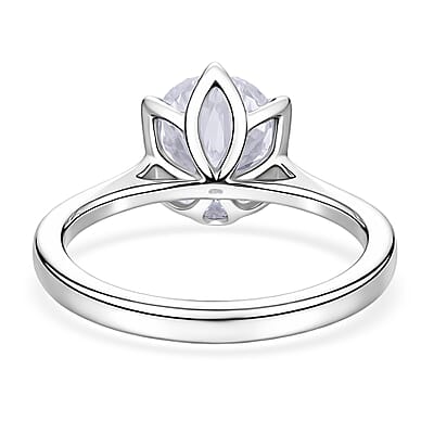 IGI Certified Luxuriant Lab Grown Diamond (G-H, SI) Ring in Rhodium Over Sterling Silver (Size 10.0) 3.00 ctw