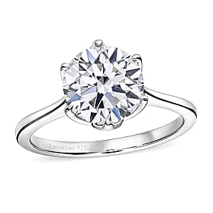 IGI Certified Luxuriant Lab Grown Diamond G-H SI 3.00 ctw Ring in Rhodium Over Sterling Silver (Size 7.0)