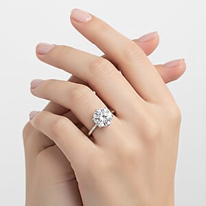 IGI Certified Luxuriant Lab Grown Diamond G-H SI 3.00 ctw Ring in Rhodium Over Sterling Silver (Size 7.0)