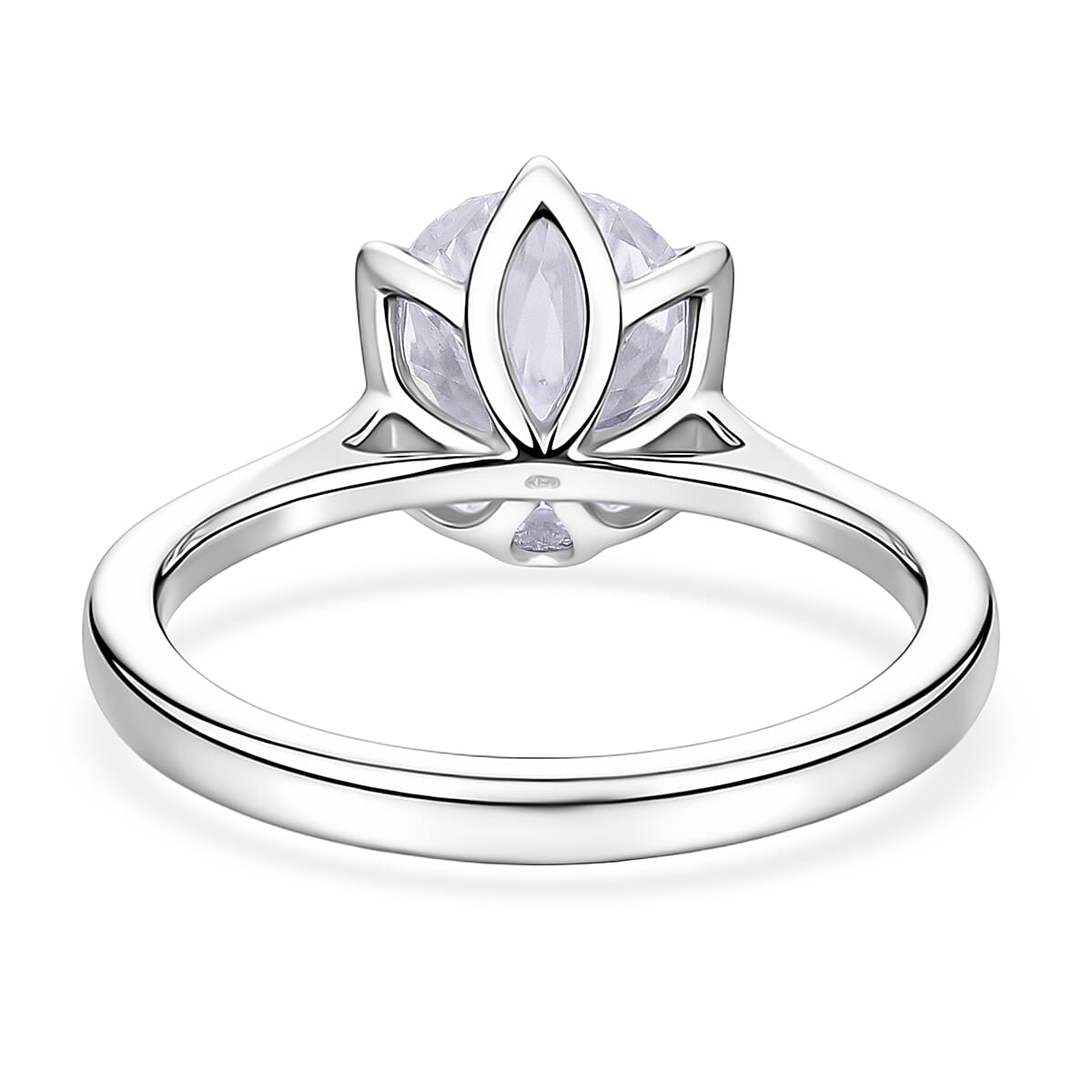 IGI Certified Luxuriant Lab Grown Diamond G-H SI 3.00 ctw Ring in Rhodium Over Sterling Silver (Size 7.0) image number 4