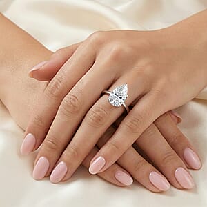 IGI Certified Luxuriant Lab Grown Diamond G-H SI 3.00 ctw Ring in Rhodium Over Sterling Silver (Size 7.0)