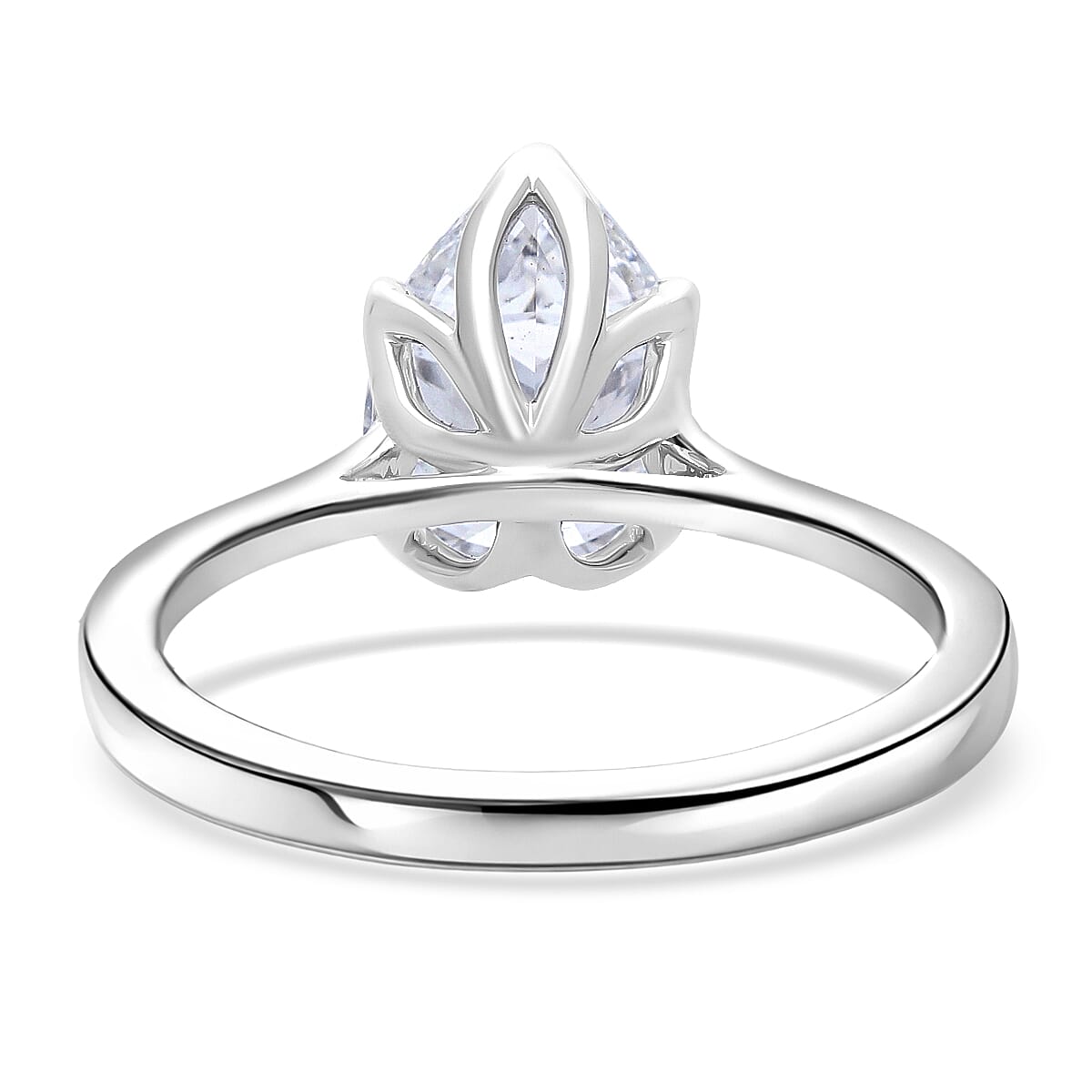 IGI Certified Luxuriant Lab Grown Diamond G-H SI 3.00 ctw Ring in Rhodium Over Sterling Silver (Size 7.0) image number 4