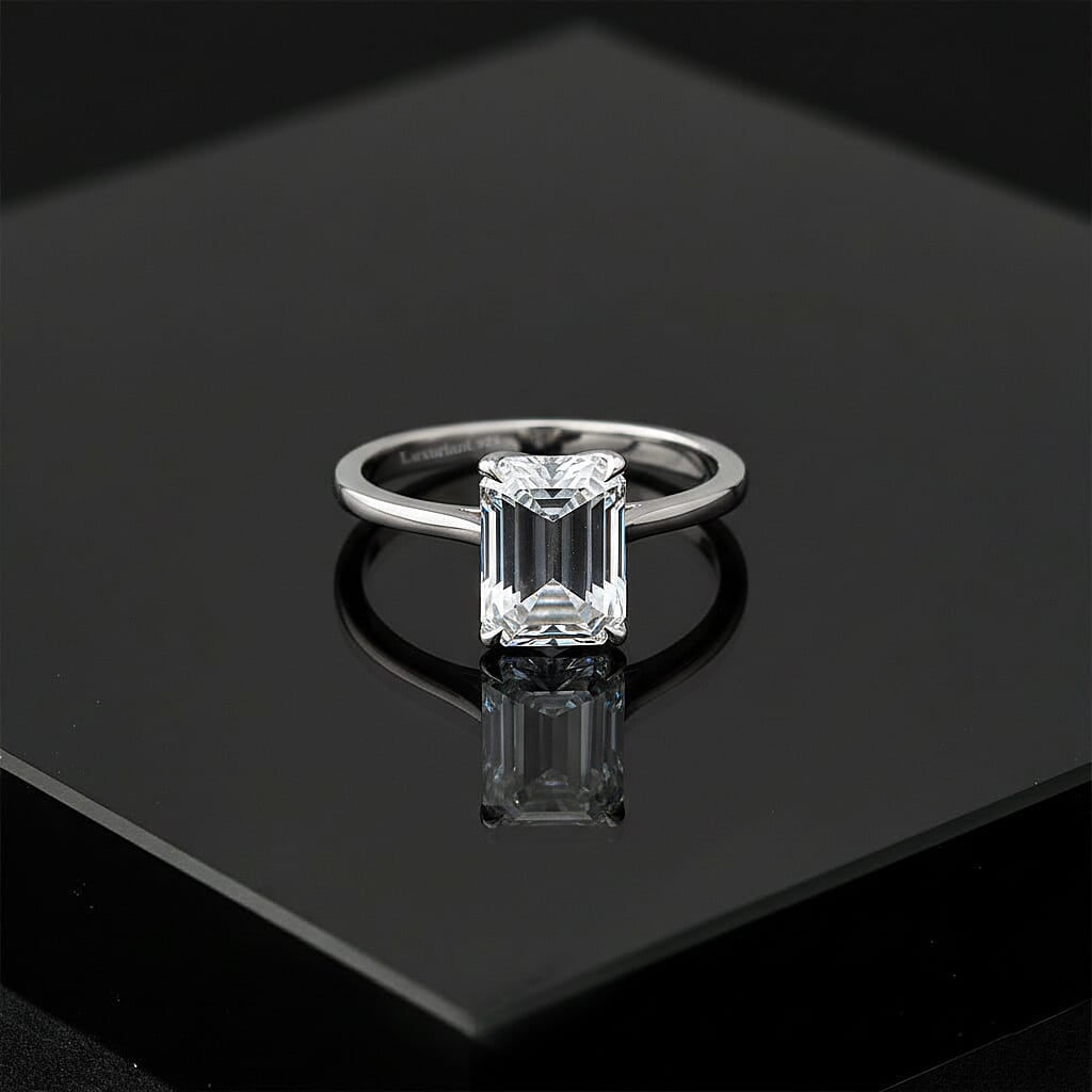 IGI Certified Luxuriant Lab Grown Diamond G-H SI 3.00 ctw Ring in Rhodium Over Sterling Silver (Size 7.0)
