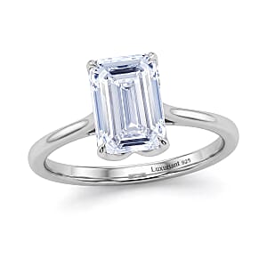 IGI Certified Luxuriant Lab Grown Diamond G-H SI 3.00 ctw Ring in Rhodium Over Sterling Silver (Size 8.0)