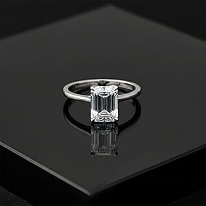 IGI Certified Luxuriant Lab Grown Diamond G-H SI 3.00 ctw Ring in Rhodium Over Sterling Silver (Size 8.0)
