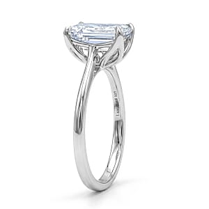 IGI Certified Luxuriant Lab Grown Diamond G-H SI 3.00 ctw Ring in Rhodium Over Sterling Silver (Size 8.0)