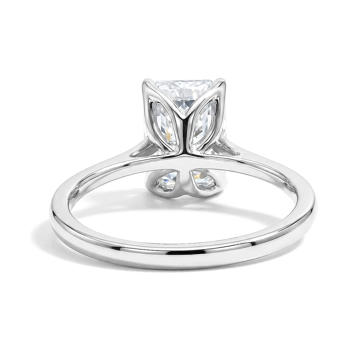 IGI Certified Luxuriant Lab Grown Diamond G-H SI 3.00 ctw Ring in Rhodium Over Sterling Silver (Size 8.0) image number 4