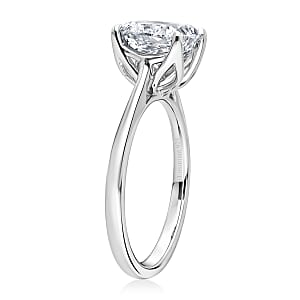 IGI Certified Luxuriant Lab Grown Diamond G-H SI 3.00 ctw Ring in Rhodium Over Sterling Silver (Size 8.0)
