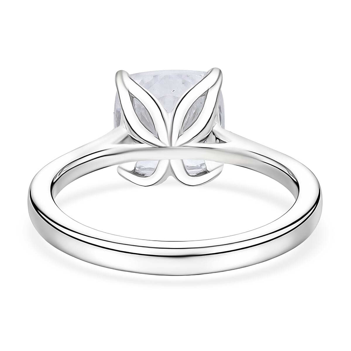 IGI Certified Luxuriant Lab Grown Diamond G-H SI 3.00 ctw Ring in Rhodium Over Sterling Silver (Size 8.0) image number 4