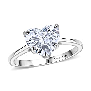 IGI Certified Luxuriant Lab Grown Diamond G-H SI 3.00 ctw Ring in Rhodium Over Sterling Silver (Size 8.0)