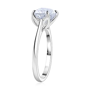 IGI Certified Luxuriant Lab Grown Diamond G-H SI 3.00 ctw Ring in Rhodium Over Sterling Silver (Size 8.0)