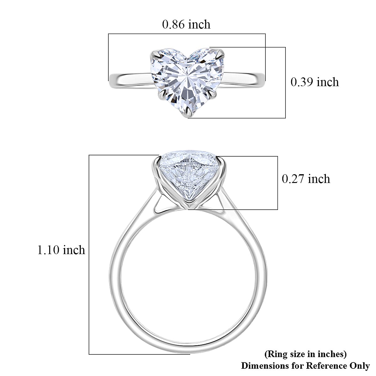 IGI Certified Luxuriant Lab Grown Diamond G-H SI 3.00 ctw Ring in Rhodium Over Sterling Silver (Size 8.0) image number 5