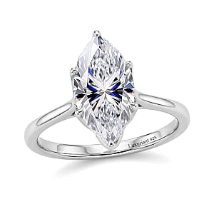 IGI Certified Luxuriant Lab Grown Diamond G-H SI 3.00 ctw Ring in Rhodium Over Sterling Silver (Size 8.0)