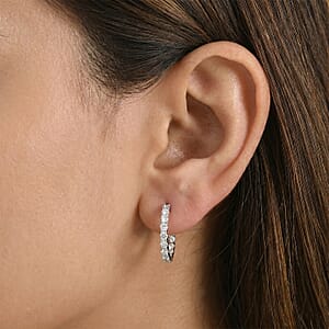 Luxuriant Lab Grown Diamond G-H SI 1.00 ctw Earrings in Rhodium Over Sterling Silver