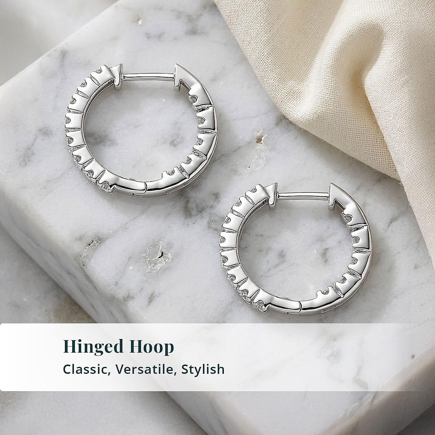 Luxuriant Lab Grown Diamond G-H SI 1.00 ctw Earrings in Rhodium Over Sterling Silver (Del. In 10-12 Days)